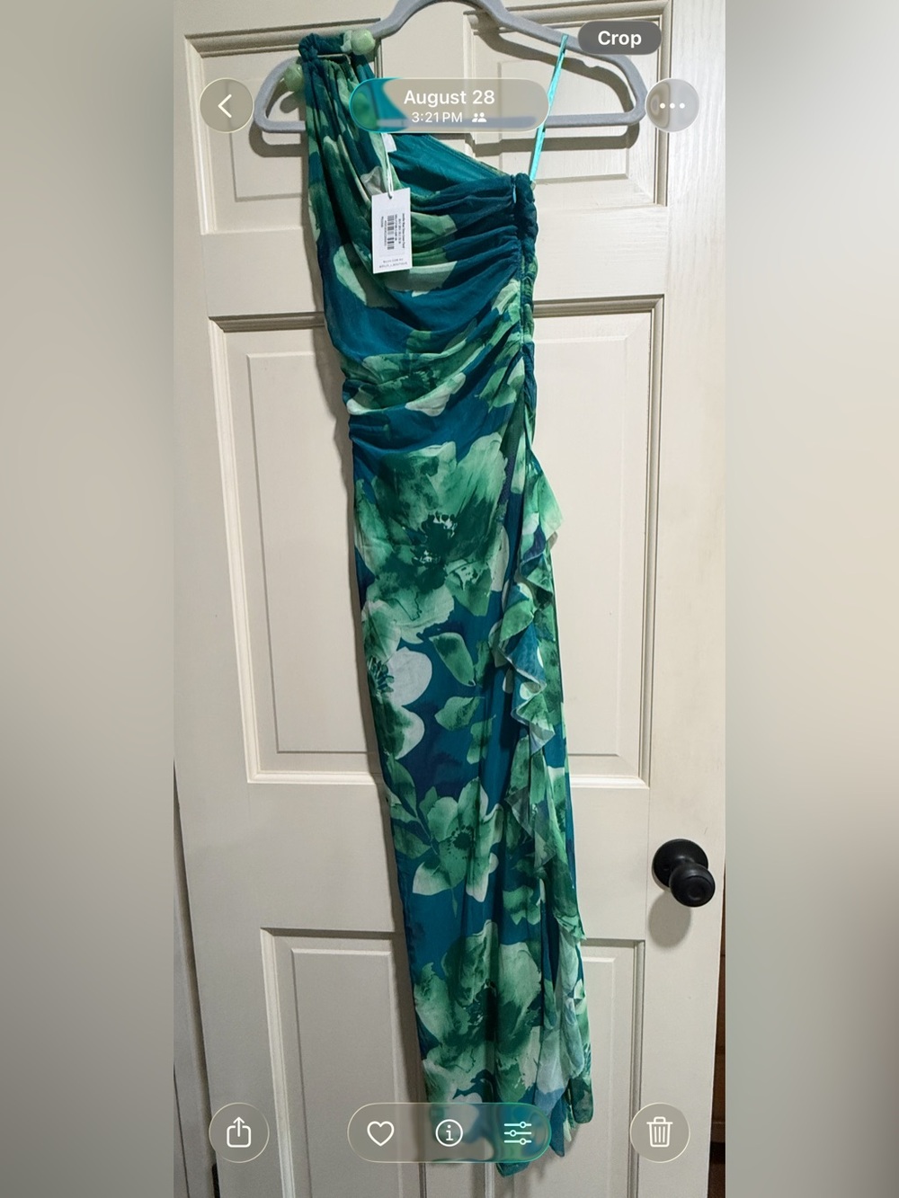 Billy J floral green Jennifer maxi dress size 2 NWT